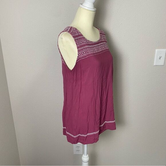 Ariat Too Busy Tunic Top In Rose 100% Rayon Embroidered Women's Size Medium - Picture 5 of 15